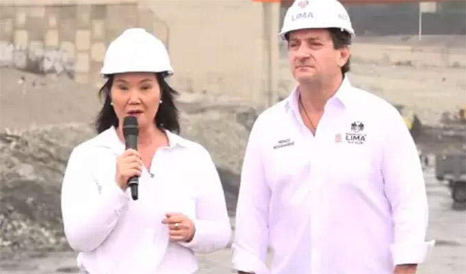 Keiko Fujimori y alcalde Reggiardo inspeccionan medidas de prevención ante el fenómeno El Niño
