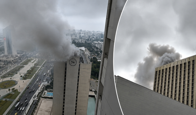 Incendio en el hotel Sheraton: evacúan a trabajadores y huéspedes por intensa humareda