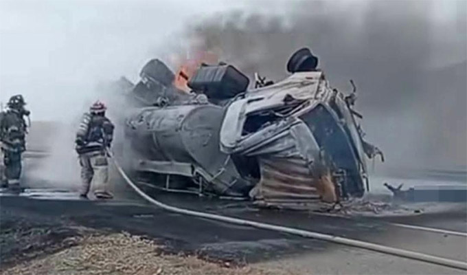 Camión cisterna cargado de combustible explota en Lambayeque: chofer muere calcinado
