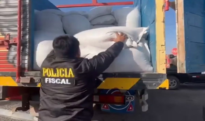Tacna: incautan tres camiones con mercadería de contrabando valorizada en S/ 1,5 millones