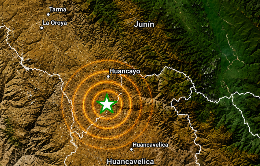 Nuevo sismo de magnitud 3.5 remeció Chupaca este jueves