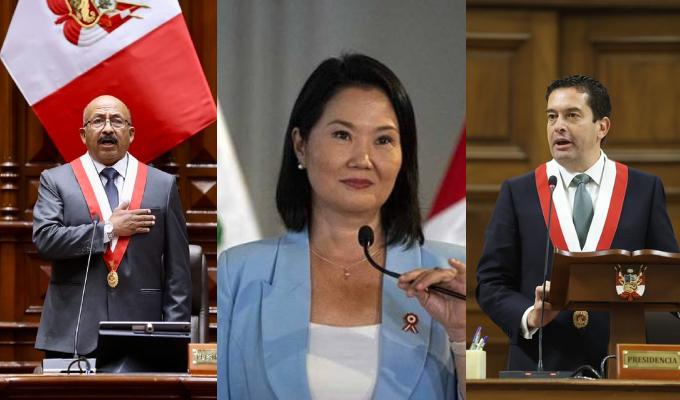 Keiko Fujimori desea éxitos a los presidentes del Senado y de la Cámara de Diputados