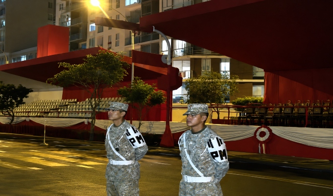 Refuerzan seguridad en la avenida Brasil a pocas horas de la Gran Parada Militar