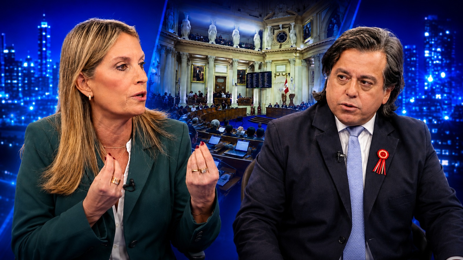 Maricarmen Alva y Edward Málaga critican retiro de la izquierda durante juramentación de Keiko Fujimori