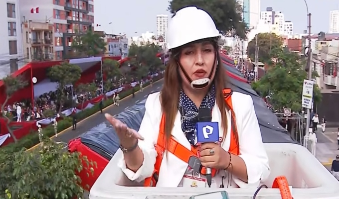 Periodista de Panamericana TV mostrará desfile cívico-militar desde grúa
