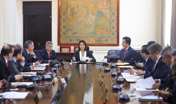 Keiko Fujimori lideró primera sesión del Consejo de Ministros en Palacio de Gobierno