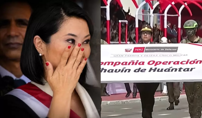 Keiko Fujimori se emociona durante paso de los comandos Chavín de Huántar en la Gran Parada Militar
