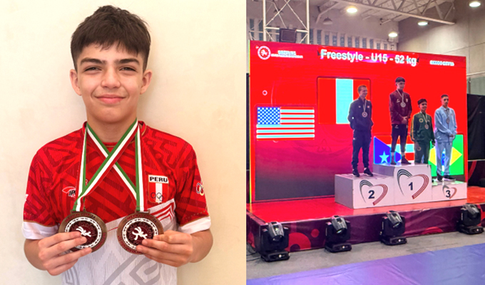 Perú gana medalla de oro y bronce en Lucha en los Panamericano U15 en México
