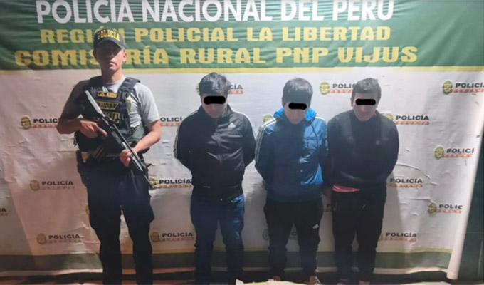 Tres sujetos fueron capturados con 500 explosivos en la provincia de Pataz: sería para la minería ilegal
