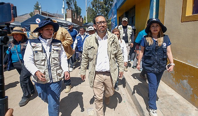 Junín: ministro de Salud cumplió jornada de trabajo supervisando avances del nuevo Hospital El Carmen