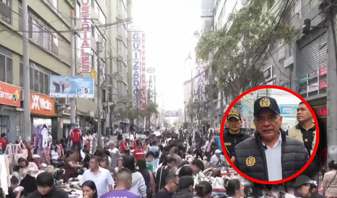 Ministro del Interior supervisa operativo y patrullaje de la PNP en el emporio comercial de Gamarra