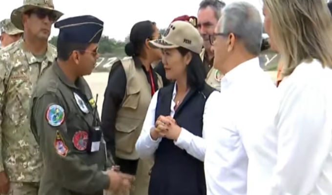 Keiko Fujimori inspecciona trabajos de prevención en Lambayeque ante posibles lluvias