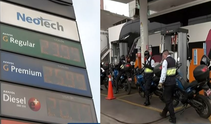 Alza de combustible: precio de la gasolina en Lima  llega a S/24 y el petróleo hasta S/25