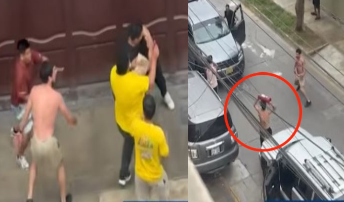 Surco: Conductores se enfrentan a golpes y hasta se lanzan un extintor