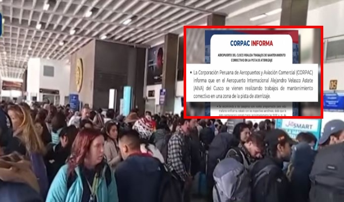 Aeropuerto Alejandro Astete del Cusco reanuda operaciones tras dejar varados a turistas