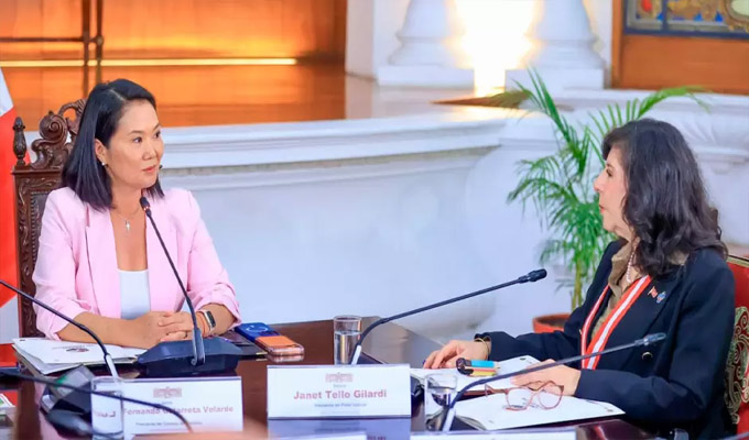 Presidenta Fujimori y titular del PJ se reunieron para coordinar acciones contra la delincuencia