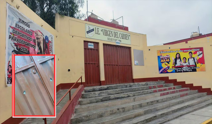 La Libertad: extorsionares disparan contra colegio donde se realizan obras de remodelación