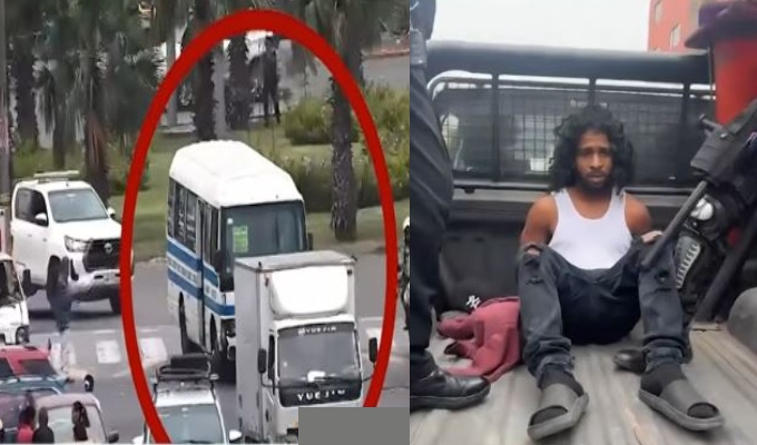 Chofer huye de intervención policial: combi estaba llena de pasajeros