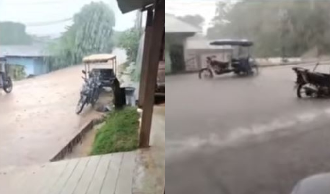 Fuertes lluvias en Yurimaguas inundan viviendas y dejan calles como ríos