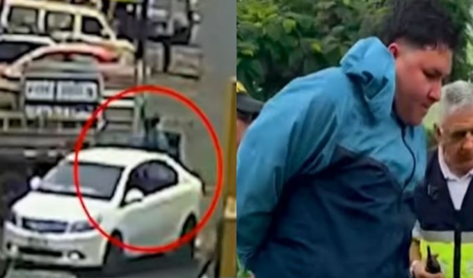 Detienen a falso repartidor tras persecución en Surco