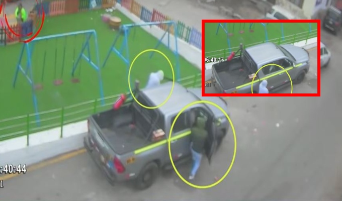 Independencia: armados y encapuchados roban camioneta en presencia de niños
