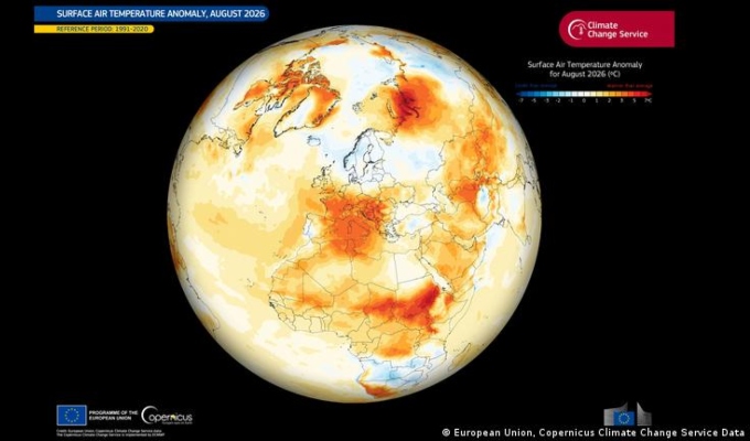 Agosto fue el mes más cálido jamás registrado en el planeta, según el monitor climático Copernicus