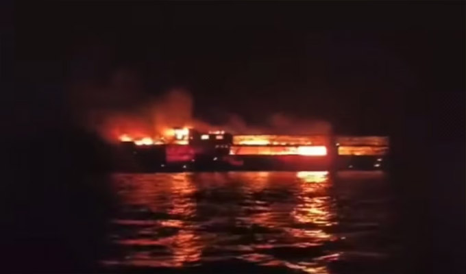 Filipinas: al menos 10 muertos y 80 desaparecidos deja voraz incendio de un barco de pasajeros