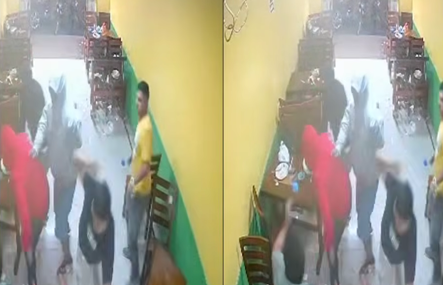 SJM: desatan violenta pelea dentro de restaurante y destrozan mobiliario