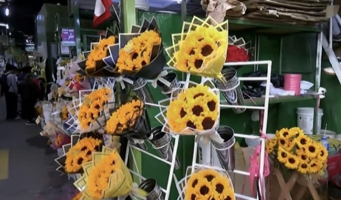 Mercado de Flores registra alta demanda de flores amarillas por el 21 de septiembre