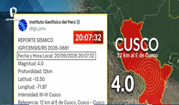 Sismo de 4.0 sacudió la ciudad del Cusco: se reportaron dos réplicas de mediana intensidad