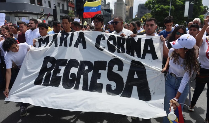 ¡Exigen el regreso de Machado! Opositores salen a las calles y piden elecciones en 2027