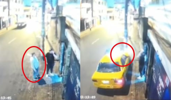 SJL: taxista pierde el control de su vehículo y arrolla a un vigilante