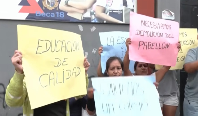 Chorrillos: padres de familia exigen reconstrucción de colegio María Auxiliadora