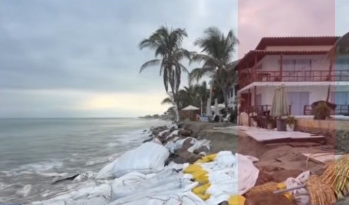 Zorritos: avance del mar destruye infraestructura de hoteles y restaurantes turísticos