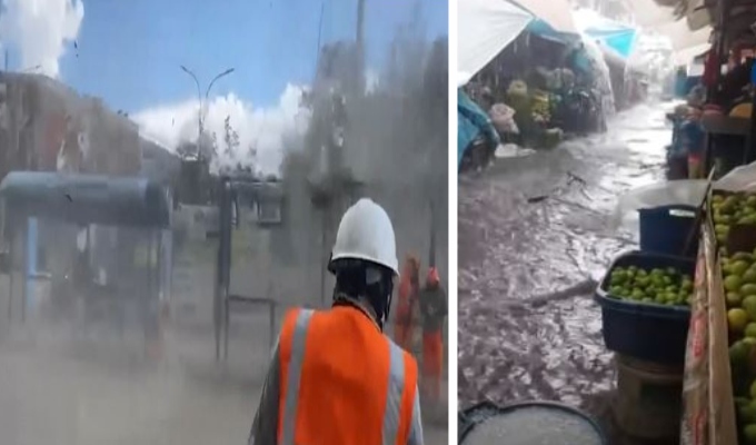 Lluvia intensa, granizo y fuertes vientos sorprende a Cajamarca: obreros tuvieron que detener labores