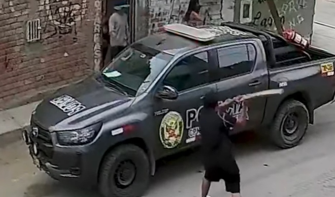 Capturan a hombre que destrozó patrullero y persiguió a efectivos policiales