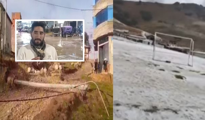 Fuerte granizada y lluvia intensa sorprenden en Cajamarca