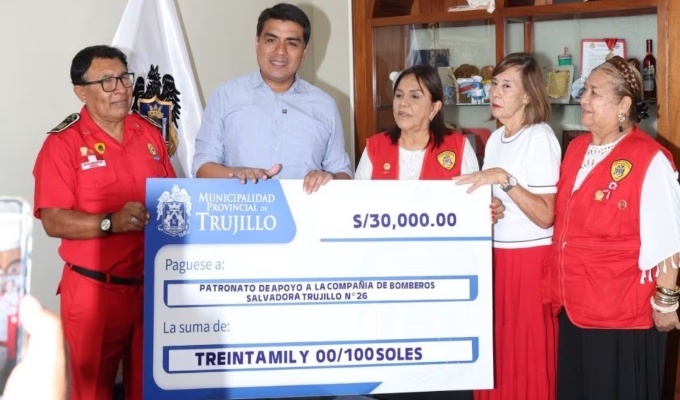 ¡Más recursos para emergencias! Bomberos de Trujillo reciben nueva subvención de S/ 30 mil