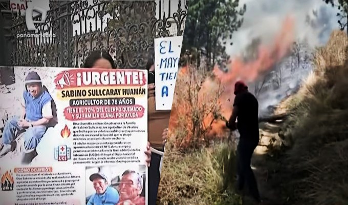 Piden su traslado a Lima: hombre sufre graves quemaduras por incendio forestal en Huancayo