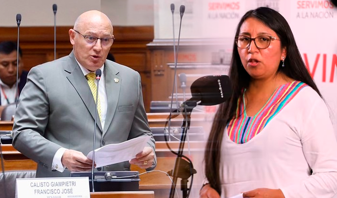 Senador Calisto Giampietri a Ruth Luque: “Cuando pierden, es pacto mafioso; cuando ganan, es coalición democrática”