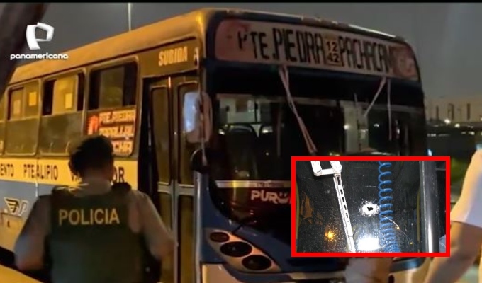 Rímac: Chofer se salva de ataque contra bus de la empresa Nuevo Perú