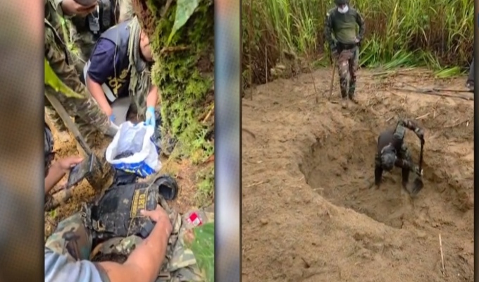 Hallan fosa común con dos cuerpos en la zona de “La Pampa” en Madre de Dios