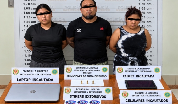 Capturan a 3 presuntos miembros de "Los Terribles del Valle" por extorsión en La Libertad