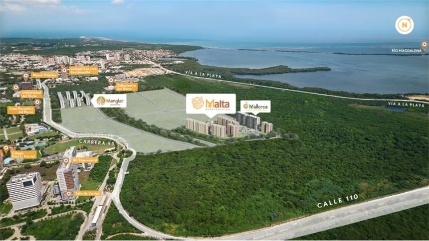 Apartamento de 2 alcobas en venta en Conjunto Residencial Villa Campestre, Barranquilla, 56 m² · foto 7 de 7