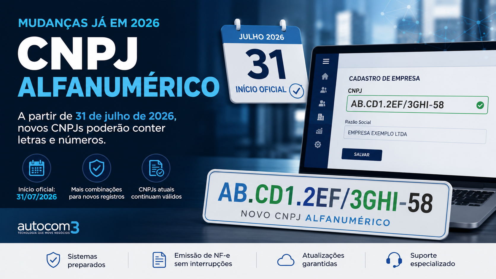 CNPJ Alfanumérico já é realidade: o que muda para as empresas a partir de 31 de julho de 2026?