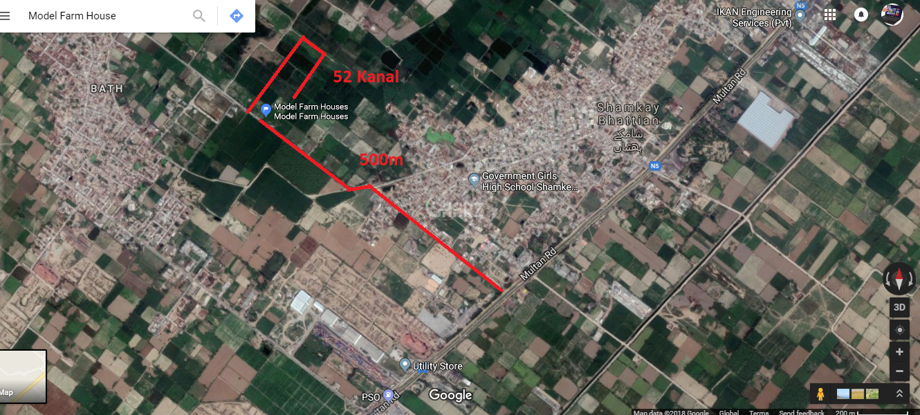 150 Kanal Agricultural Land for Sale in Lahore Multan Road