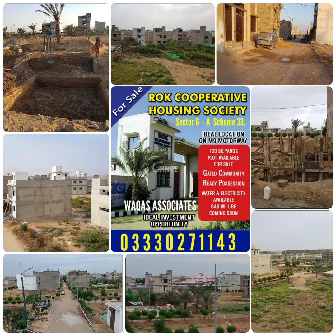 120 Square Yard Plot for Sale in Karachi Scheme33, Rok Society Sector