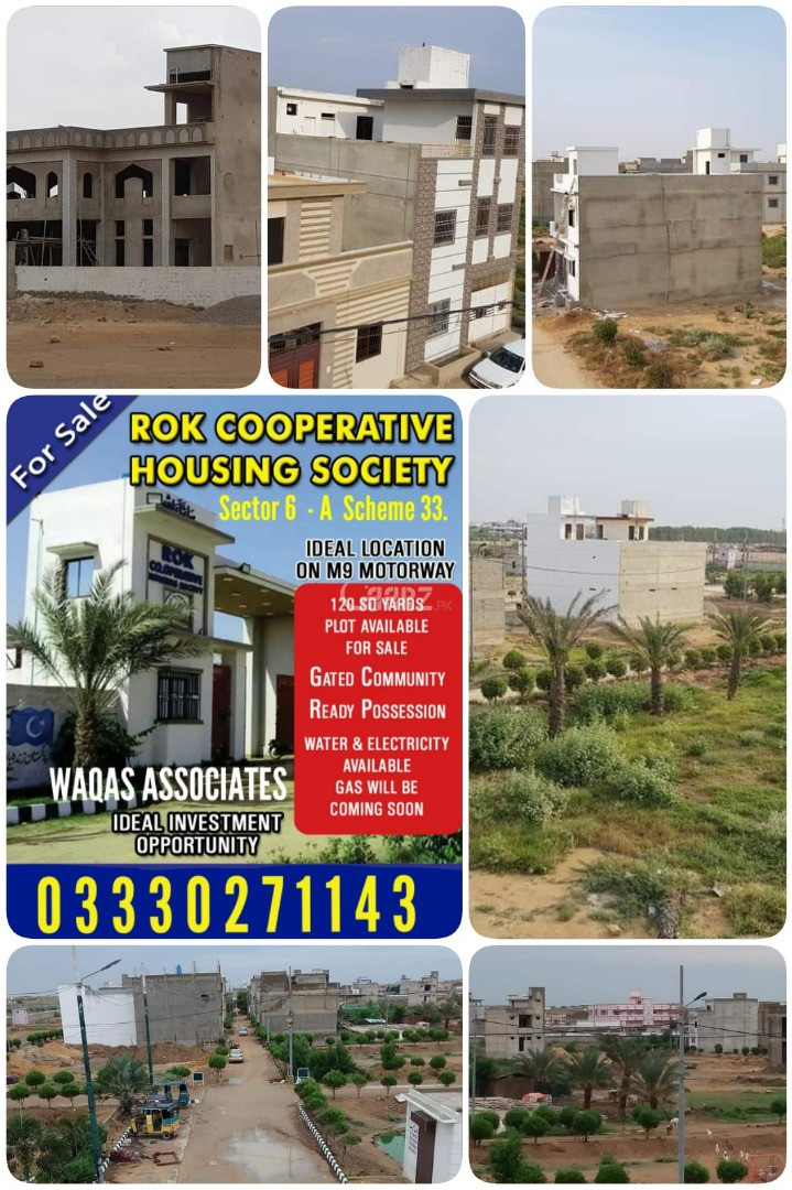 120 Square Yard Plot for Sale in Karachi Scheme33, Rok Society Sector