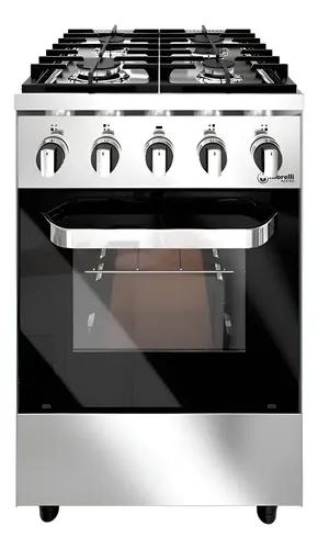 Cocina A Gas Morelli 55cm Inoxidable Ladrillos Refractarios