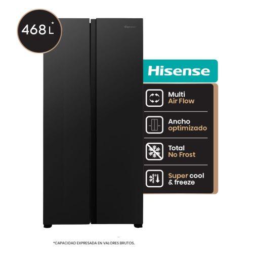Heladera Side By Side Hisense 468l No Frost Negra